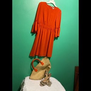 H&M Swing Dress in Coral.